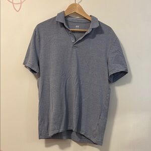 H&M Men's Light Gray Polo Shirt